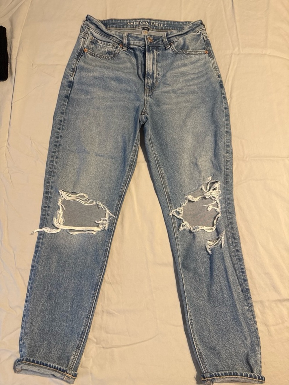 American Eagle Outfitters Light Blue Distressed Boyfriend Jeans